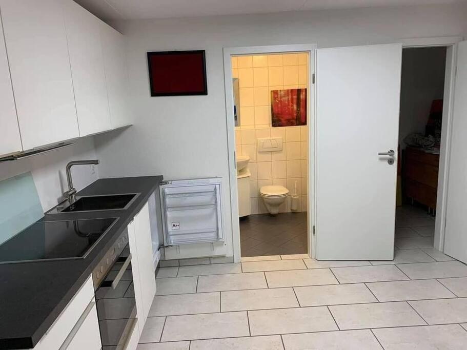 Basel - 5 Mins Away - Modern Basement Studio With Kitchen 35M2 In Muttenz Esterno foto